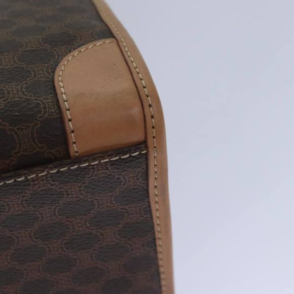 CELINE Macadam Canvas Hand Bag PVC Leather Brown Gold Auth 87901 - Picture 16 of 16
